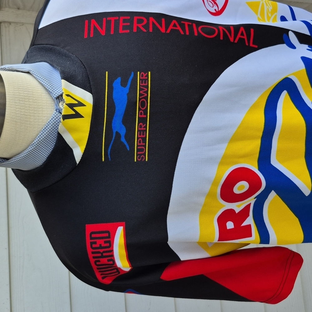 WICKED Pro Racing Abstract Pattern Mens XXL Racing Jersey Shirt VTG RARE - Picture 2 of 9